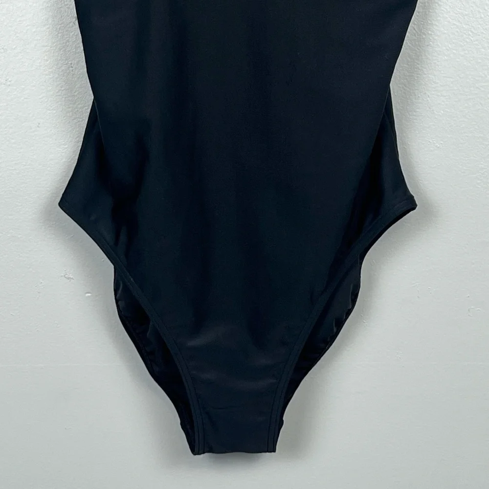Calvin Klein black modest 1 piece swimsuit, size 10.
